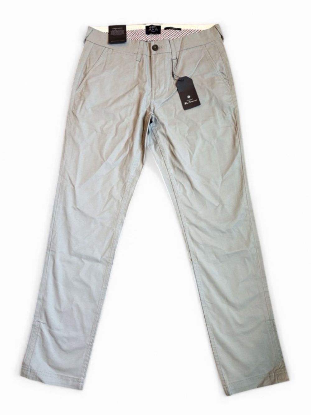 Ben Sherman Slim Fit Stretch Chino Pants Men’s 32x32 Gray New w/ Flaw READ